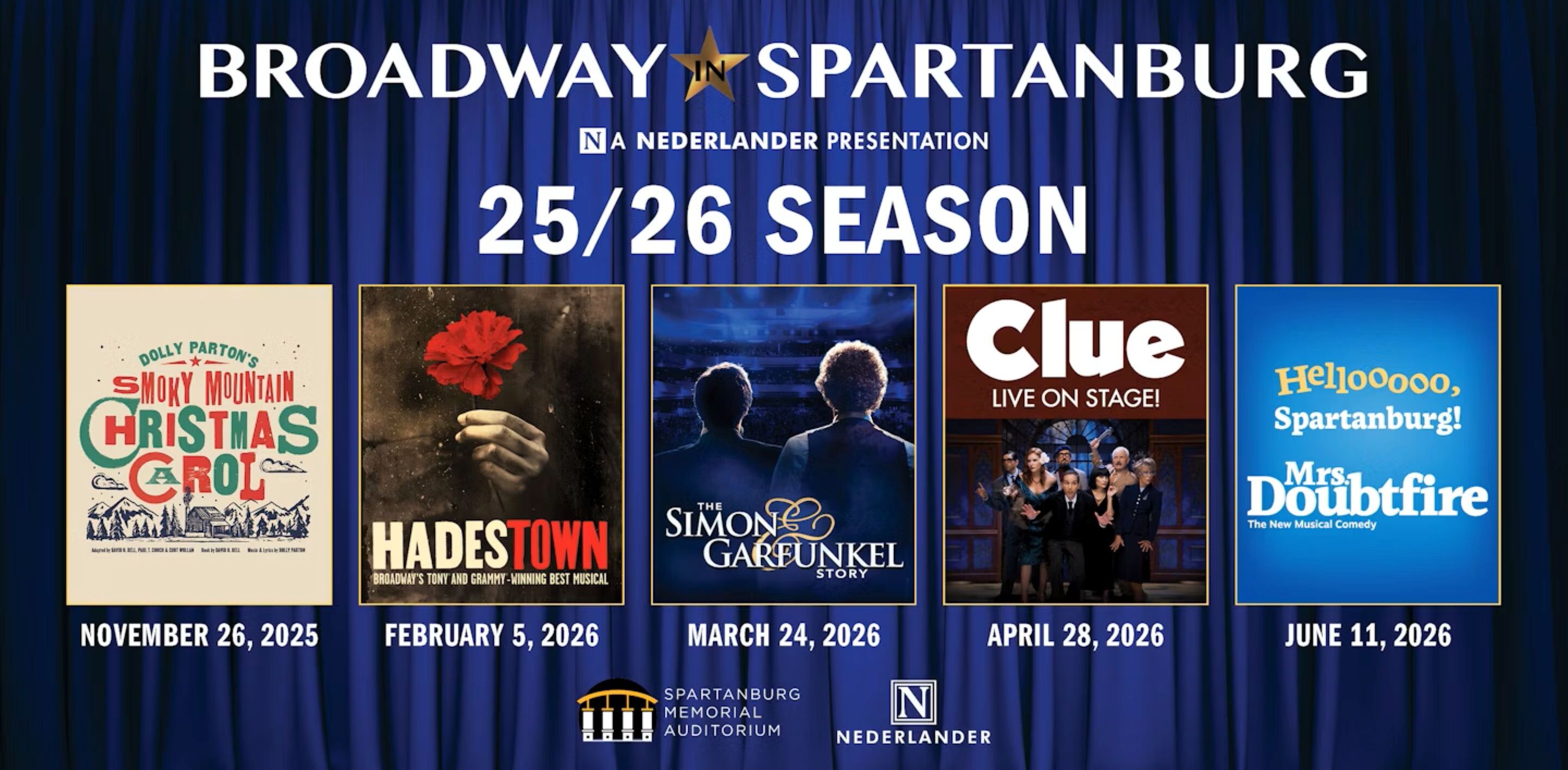 Broadway In Spartanburg 25-26